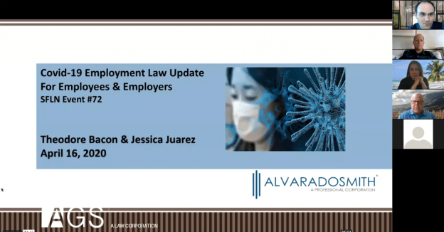 [4/16/20 Zoom Meeting] COVID-19 Employment Law Update For Employees and Employers